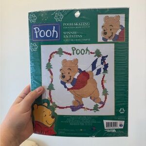 Pooh Skating Cross Stitch Kit